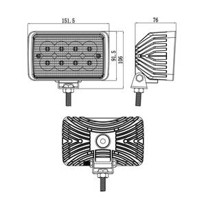 40w Square Tractor LED Work Lamplight  for Class Tractors Agriculture Vehicles